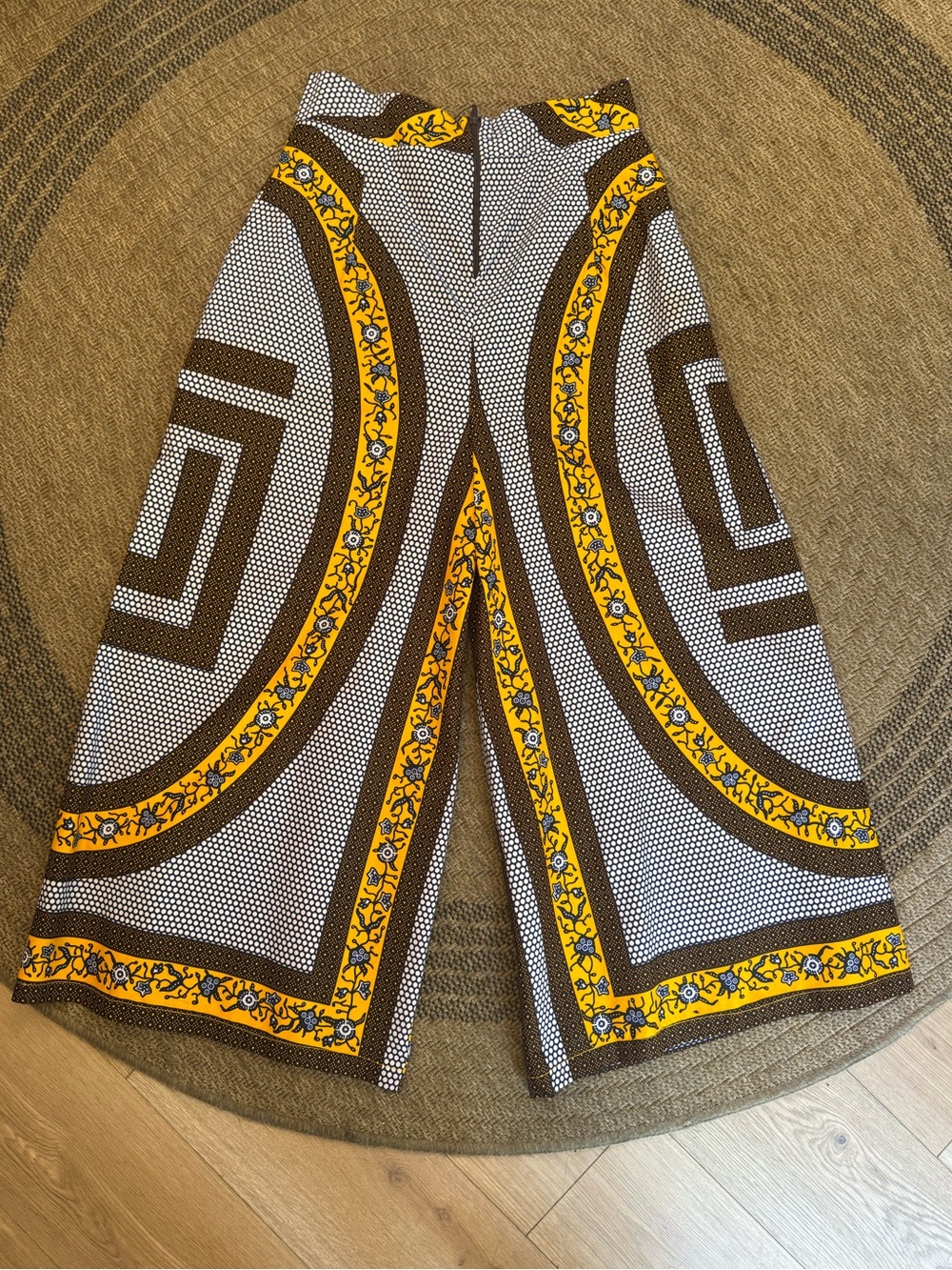 two-piece matching dutch wax set tailored blazer & wide-leg palazzo pant African - Picture 8 of 16